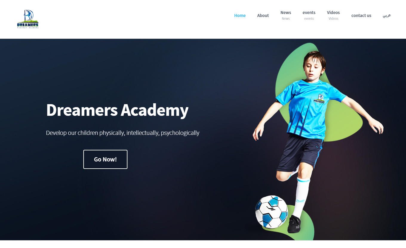 Dreamers Academy - Website Developing