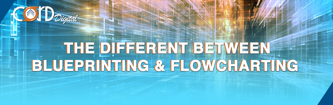 Definition of the different between Blueprinting & Flowcharting
