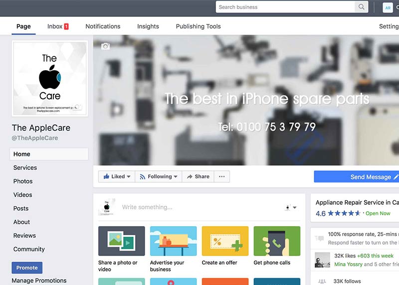 The APPLECARE - Social Media Marketing
