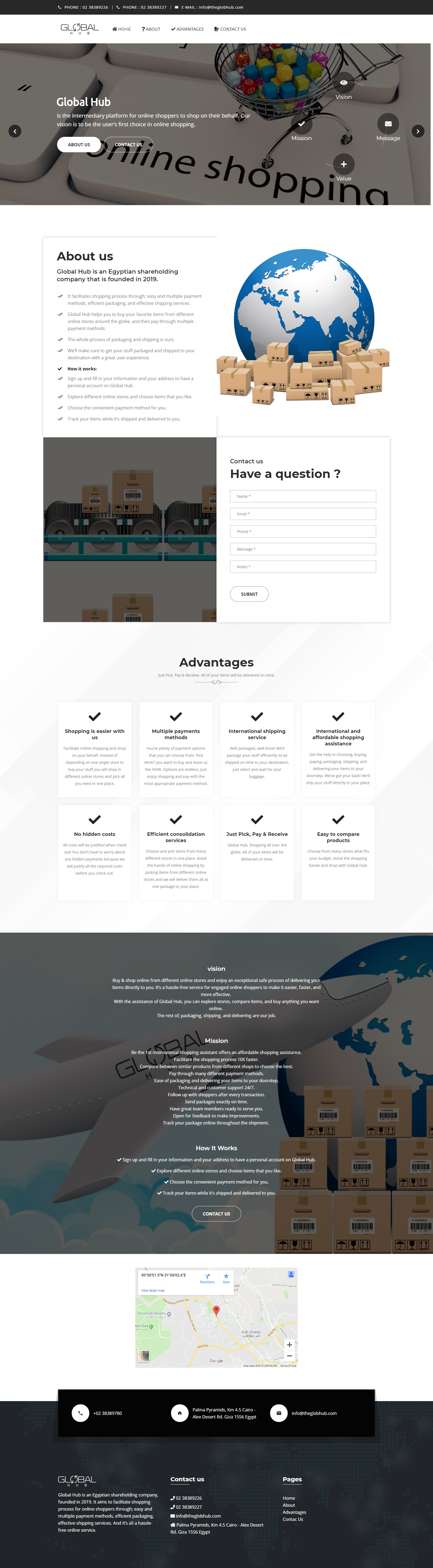 The Global Hub - Landing Page